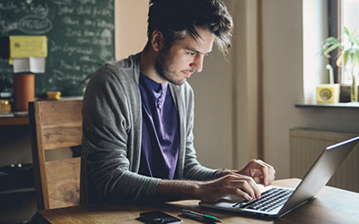 Man working at desk